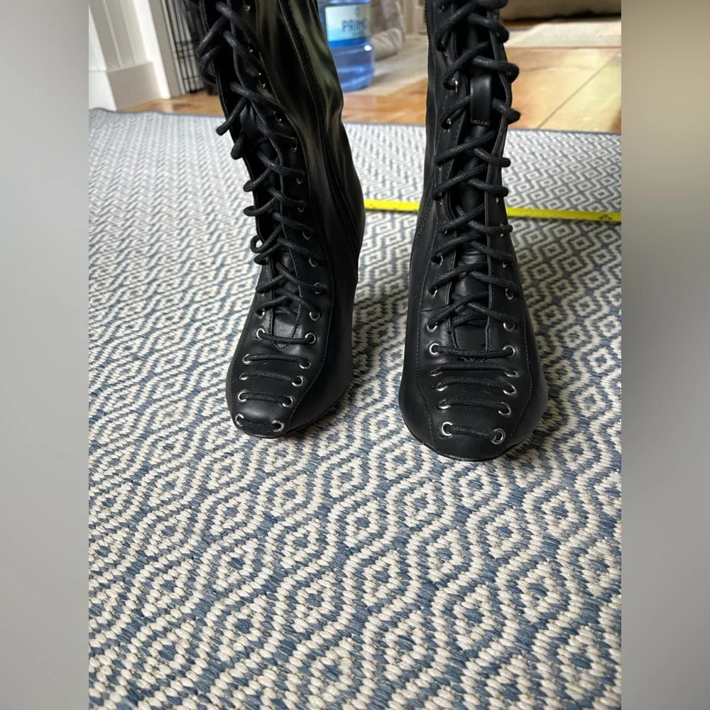 NWT TORRID “Black All Over” lace up over the knee boots!